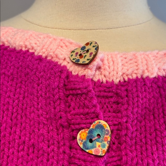 Handmade oversized Colorful Striped cardigan Women's Sweater size medium - Picture 4 of 10